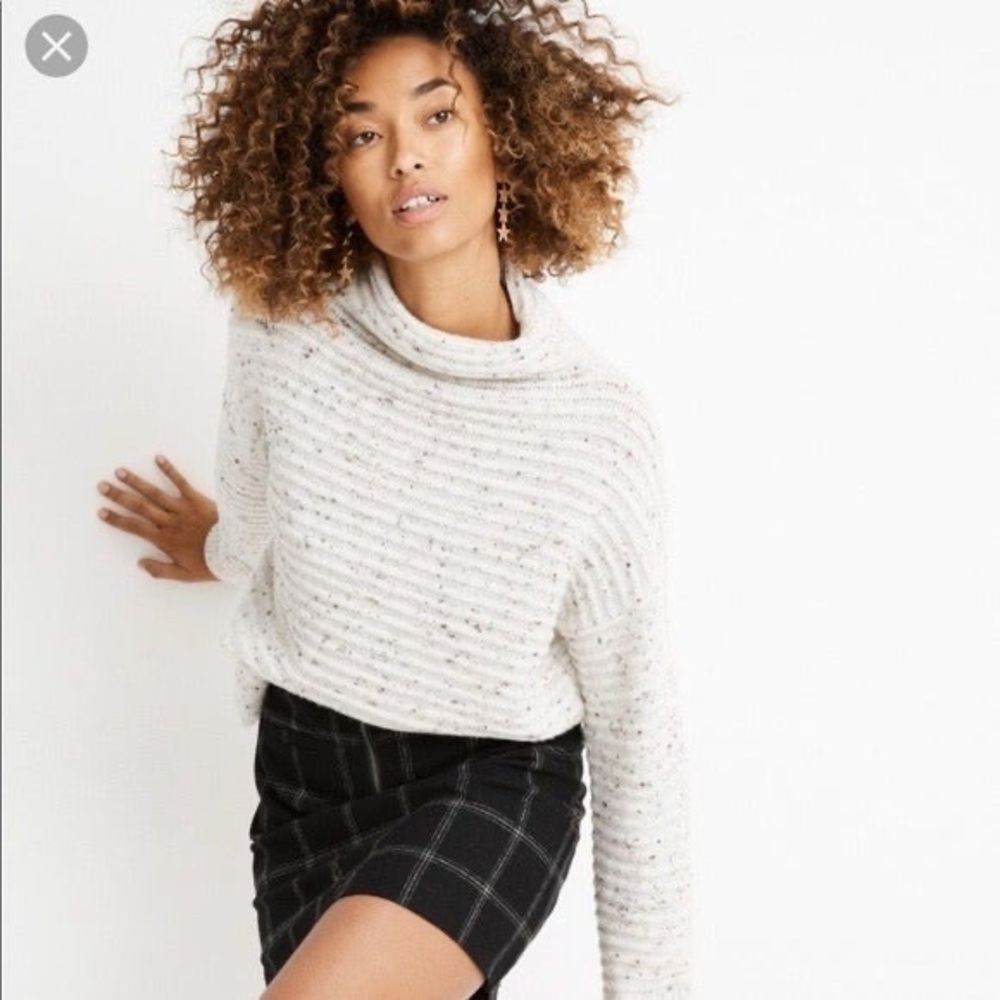 Madewell Donegal Belmont Mockneck Sweater in Coziest Yarn size XSmall - Picture 6 of 15